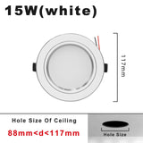 5W 9W 12W 15W 18W White/Warm white LED Spot Lighting Led Bulb For Bedroom Kitchen Dining room LED Downlight Round Recessed