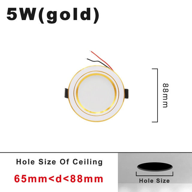 5W 9W 12W 15W 18W White/Warm white LED Spot Lighting Led Bulb For Bedroom Kitchen Dining room LED Downlight Round Recessed