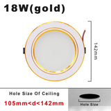 5W 9W 12W 15W 18W White/Warm white LED Spot Lighting Led Bulb For Bedroom Kitchen Dining room LED Downlight Round Recessed