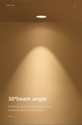 Aisilan Modern LED recessed downlight frameless built-in spot lamp Minimalist Convenient installation for living room bedroom