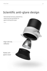 Aisilan Modern LED recessed downlight frameless built-in spot lamp Minimalist Convenient installation for living room bedroom