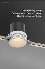 Aisilan Modern LED recessed downlight frameless built-in spot lamp Minimalist Convenient installation for living room bedroom