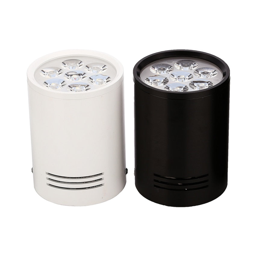 Surface Mounted Downlights 3W 5W 7W 12W LED Spot Ceiling Lights Lamps White Black Body for living room bathroom kitchen lights