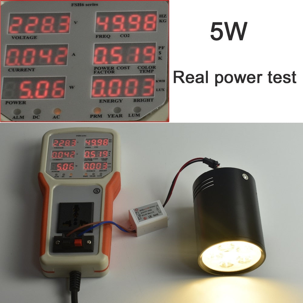 Surface Mounted Downlights 3W 5W 7W 12W LED Spot Ceiling Lights Lamps White Black Body for living room bathroom kitchen lights