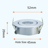 Mini Recessed led Spotlight 1W 3W COB Ceiling panels Downlight White Black Silver Gold Small Lamp AC 85-265V+Drive