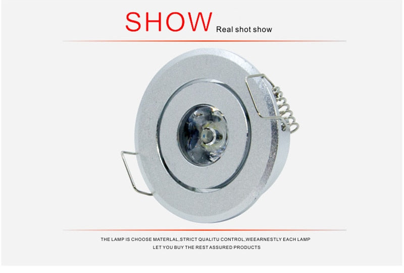 Mini Recessed led Spotlight 1W 3W COB Ceiling panels Downlight White Black Silver Gold Small Lamp AC 85-265V+Drive