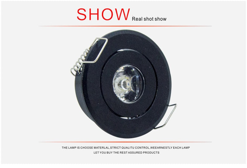 Mini Recessed led Spotlight 1W 3W COB Ceiling panels Downlight White Black Silver Gold Small Lamp AC 85-265V+Drive