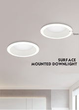 Anti-Glare LED Downlight Narrow Border Dimmable COB LED Ceiling Lamp Living Room Restaurant Background Recessed Spot Light