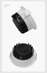 Anti-Glare LED Downlight Narrow Border Dimmable COB LED Ceiling Lamp Living Room Restaurant Background Recessed Spot Light