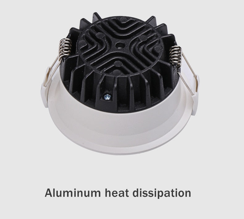 Anti-Glare LED Downlight Narrow Border Dimmable COB LED Ceiling Lamp Living Room Restaurant Background Recessed Spot Light