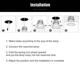 Anti-Glare LED Downlight Narrow Border Dimmable COB LED Ceiling Lamp Living Room Restaurant Background Recessed Spot Light