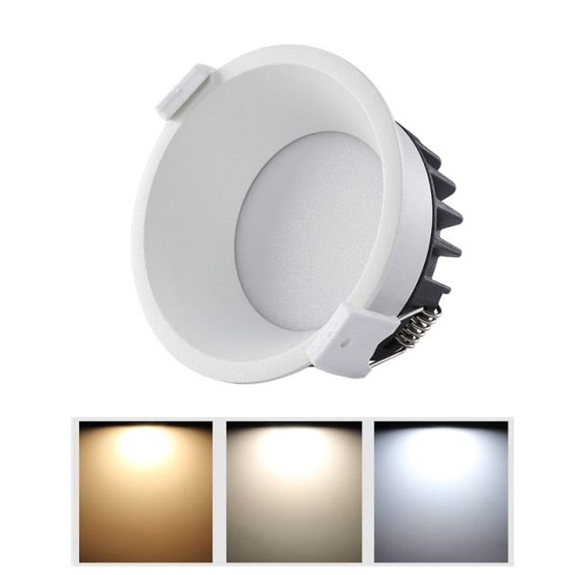 Anti-Glare LED Downlight Narrow Border Dimmable COB LED Ceiling Lamp Living Room Restaurant Background Recessed Spot Light