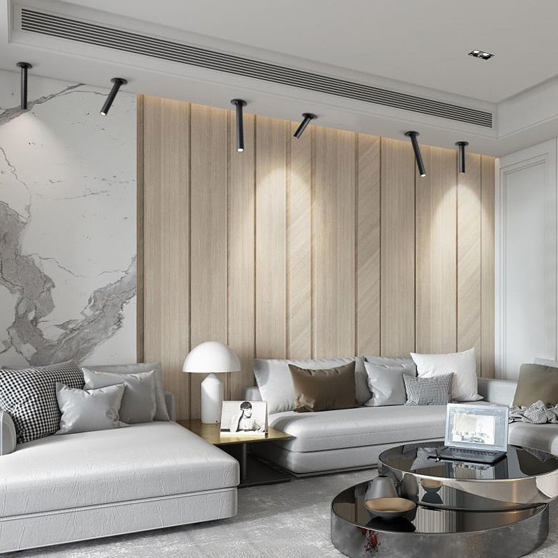 Led Downlight Long Tube Embedded Dimmable Led Spot Modern Aluminum Spot Light Indoor Living Room Store Office Ceiling Lamp