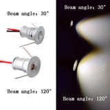 LED Spotlight Dimmable Spot Lamp DC12V 1W 15mm 25mm Cutout Recessed Downlight IP65 Bedroom Ceiling Cabinet Stair Spotlight