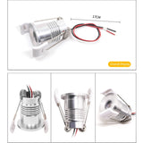 Mini spotlight LED waterproof DC12V indoor bathroom ceiling living room 3W cabinet embedded focus 24V built-in small downlight