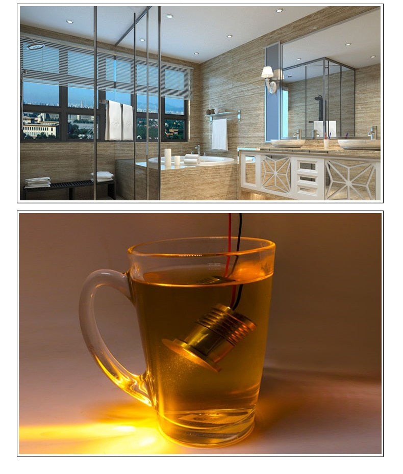 Mini spotlight LED waterproof DC12V indoor bathroom ceiling living room 3W cabinet embedded focus 24V built-in small downlight