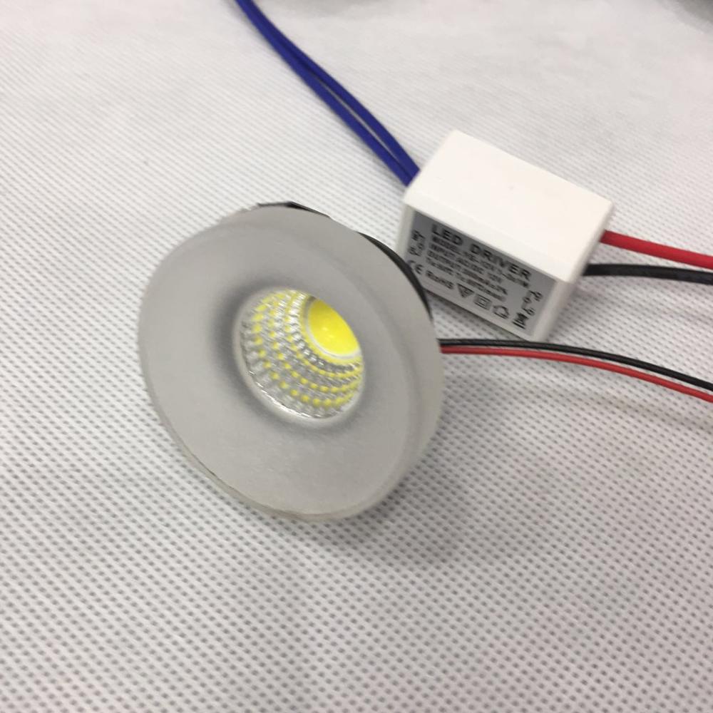 Mini Downlight 5pcs/lot Cabinet Spot Light diameter 48mm 3w Ceiling Recessed Lamp AC85-265V Dimmable Down lights