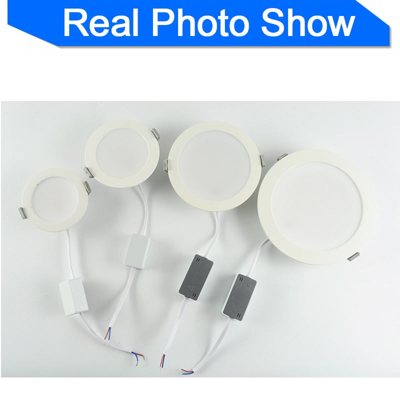 Ultra thin LED Downlight AC 220V 240V 3W 5W 7W 12W 18W 2835SMD Down Light Ceiling LED round panel light for Living Room Foyer