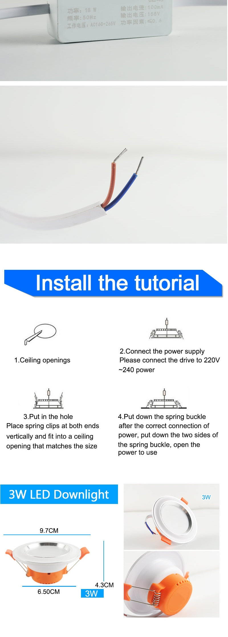 Ultra thin LED Downlight AC 220V 240V 3W 5W 7W 12W 18W 2835SMD Down Light Ceiling LED round panel light for Living Room Foyer