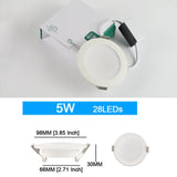Ultra thin LED Downlight AC 220V 240V 3W 5W 7W 12W 18W 2835SMD Down Light Ceiling LED round panel light for Living Room Foyer