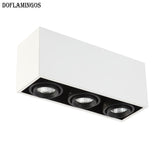 LED spot lighting LED Grille spotlights gallbladder 5W MR16*3 360 angle adjustment anti-glare Bean Lamp Ceiling Downlighting