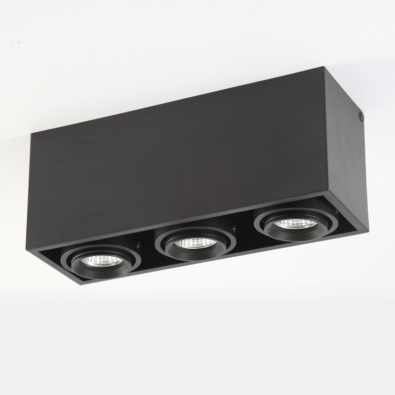 LED spot lighting LED Grille spotlights gallbladder 5W MR16*3 360 angle adjustment anti-glare Bean Lamp Ceiling Downlighting