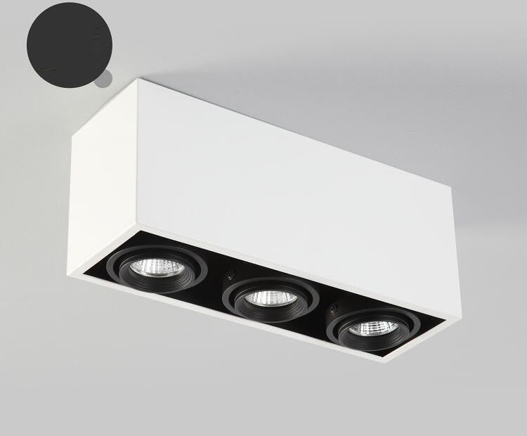 LED spot lighting LED Grille spotlights gallbladder 5W MR16*3 360 angle adjustment anti-glare Bean Lamp Ceiling Downlighting