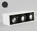 LED spot lighting LED Grille spotlights gallbladder 5W MR16*3 360 angle adjustment anti-glare Bean Lamp Ceiling Downlighting