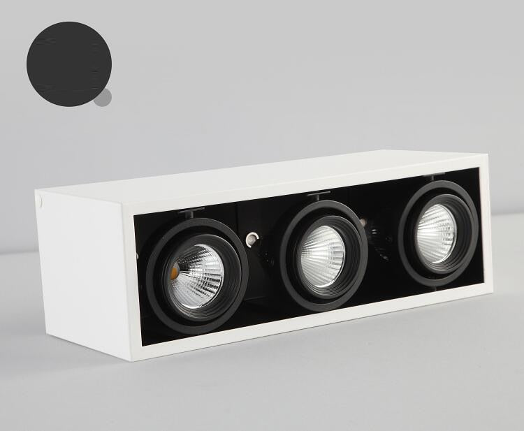 LED spot lighting LED Grille spotlights gallbladder 5W MR16*3 360 angle adjustment anti-glare Bean Lamp Ceiling Downlighting