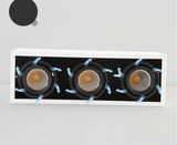 LED spot lighting LED Grille spotlights gallbladder 5W MR16*3 360 angle adjustment anti-glare Bean Lamp Ceiling Downlighting