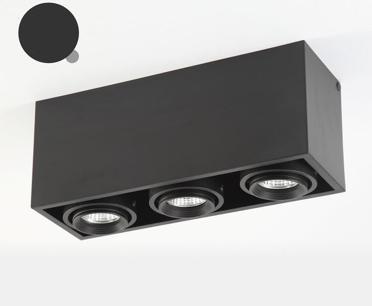 LED spot lighting LED Grille spotlights gallbladder 5W MR16*3 360 angle adjustment anti-glare Bean Lamp Ceiling Downlighting