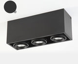 LED spot lighting LED Grille spotlights gallbladder 5W MR16*3 360 angle adjustment anti-glare Bean Lamp Ceiling Downlighting