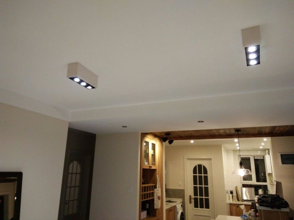 LED spot lighting LED Grille spotlights gallbladder 5W MR16*3 360 angle adjustment anti-glare Bean Lamp Ceiling Downlighting