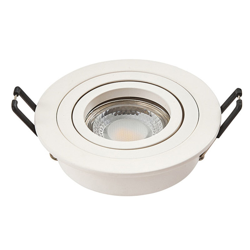 Round LED Trim Ring Ceiling Downlights Recessed Mounted Frame GU10/MR16 Halogen Bulb Lamp Socket Base Spot Light Fitting Fixture