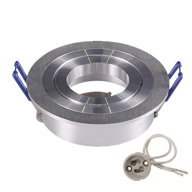 Round LED Trim Ring Ceiling Downlights Recessed Mounted Frame GU10/MR16 Halogen Bulb Lamp Socket Base Spot Light Fitting Fixture