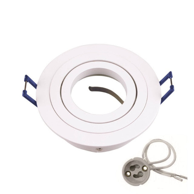 Round LED Trim Ring Ceiling Downlights Recessed Mounted Frame GU10/MR16 Halogen Bulb Lamp Socket Base Spot Light Fitting Fixture