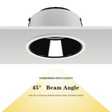 2021 NEW No Glare LED Downlight 220V 110V led Bulb 7W 15W 18W Cob Spot light led Recessed Ceiling Downlight Warm/Natural White