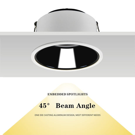 2021 NEW No Glare LED Downlight 220V 110V led Bulb 7W 15W 18W Cob Spot light led Recessed Ceiling Downlight Warm/Natural White