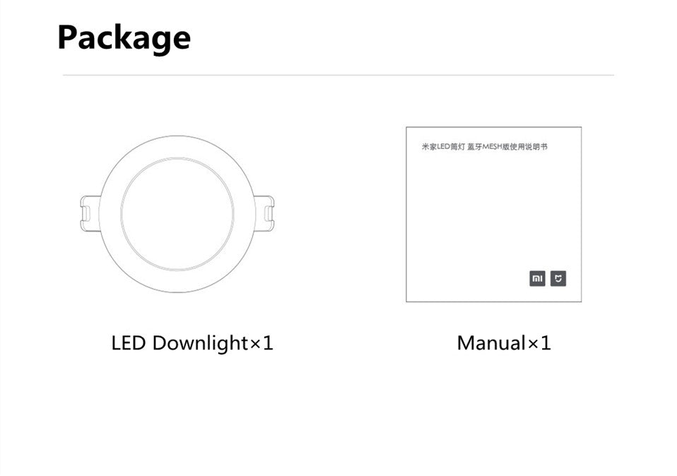 Stock Xiaomi Mijia Smart Led downlight &amp; Mesh Version Controlled By Voice Remote Control Adjust Color temperature Smart