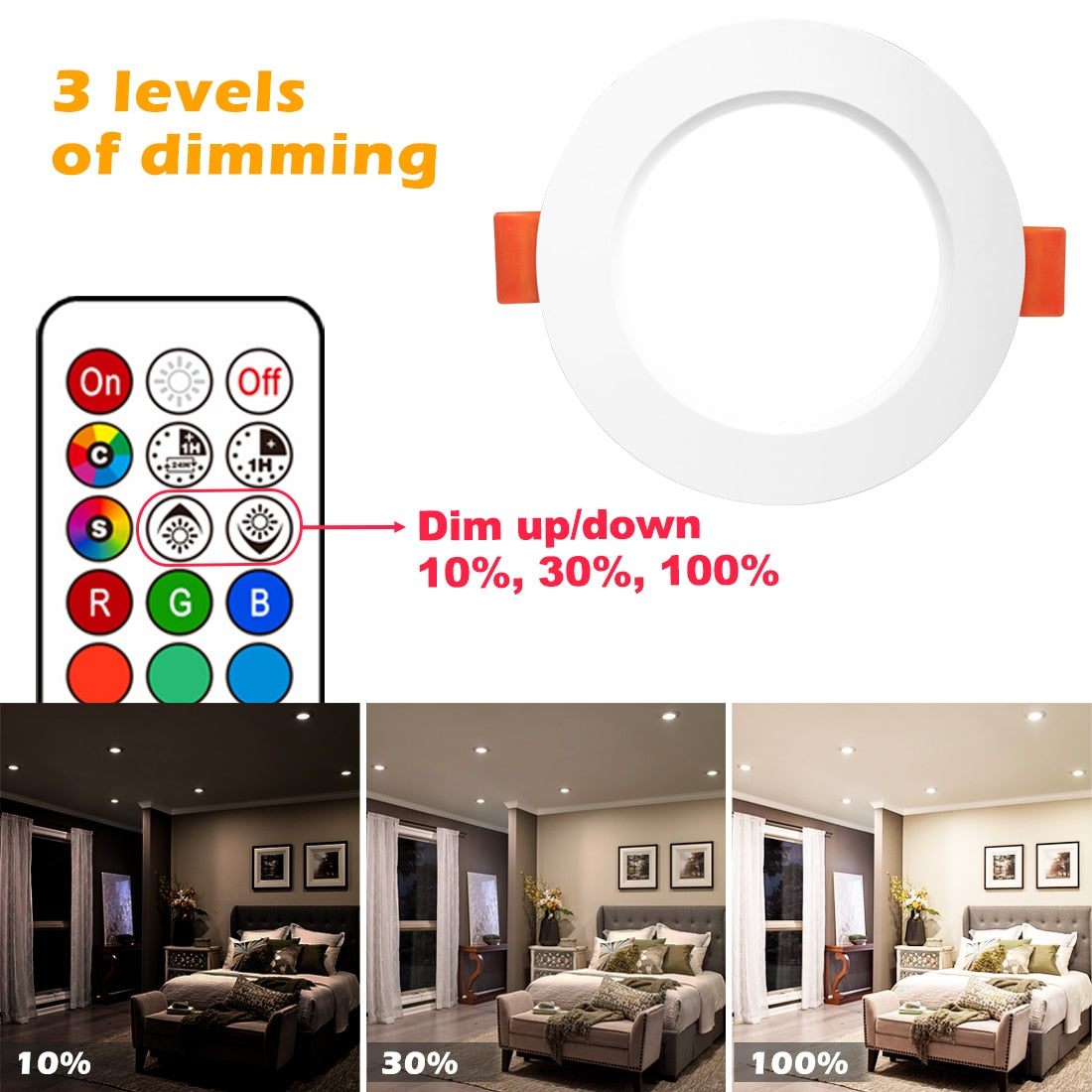 LED Downlight Spot LED Recessed Smart Dimmable Ceiling 7W Round Plafond Light 220V 110V RGB Color Changing Light Bulb Track Lamp