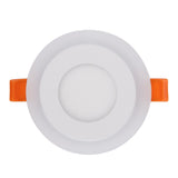 Ultra Slim 3/6/12/18W Round Concealed Dual Color LED Panel Light Cool White Lamp Acrylic Downlight AC 110V 220V