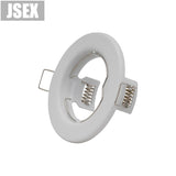 Round white Recessed LED Ceiling Light NO Adjustable Frame MR16 GU10 Bulb Fixture Downlight Holder
