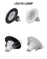 Round white Recessed LED Ceiling Light NO Adjustable Frame MR16 GU10 Bulb Fixture Downlight Holder