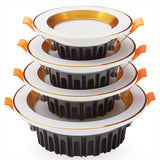 Downlight Ceiling Led Recessed Downlight Golden Aluminum Round Recessed Lamp Spot Led Dimmable 7W 10W For Room Office Lighting