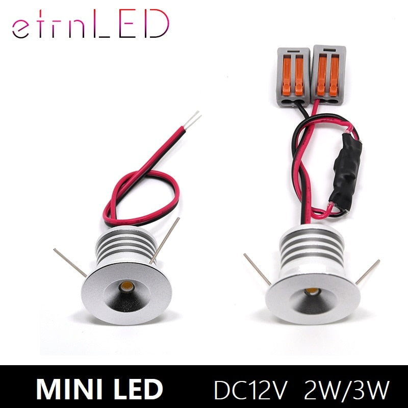 etrnLED Ceiling Spots 12V 24V Mini Lamp For Home Cabinet Display Closet Stairs Recessed Led Spotlights Color 2W 3W With Driver
