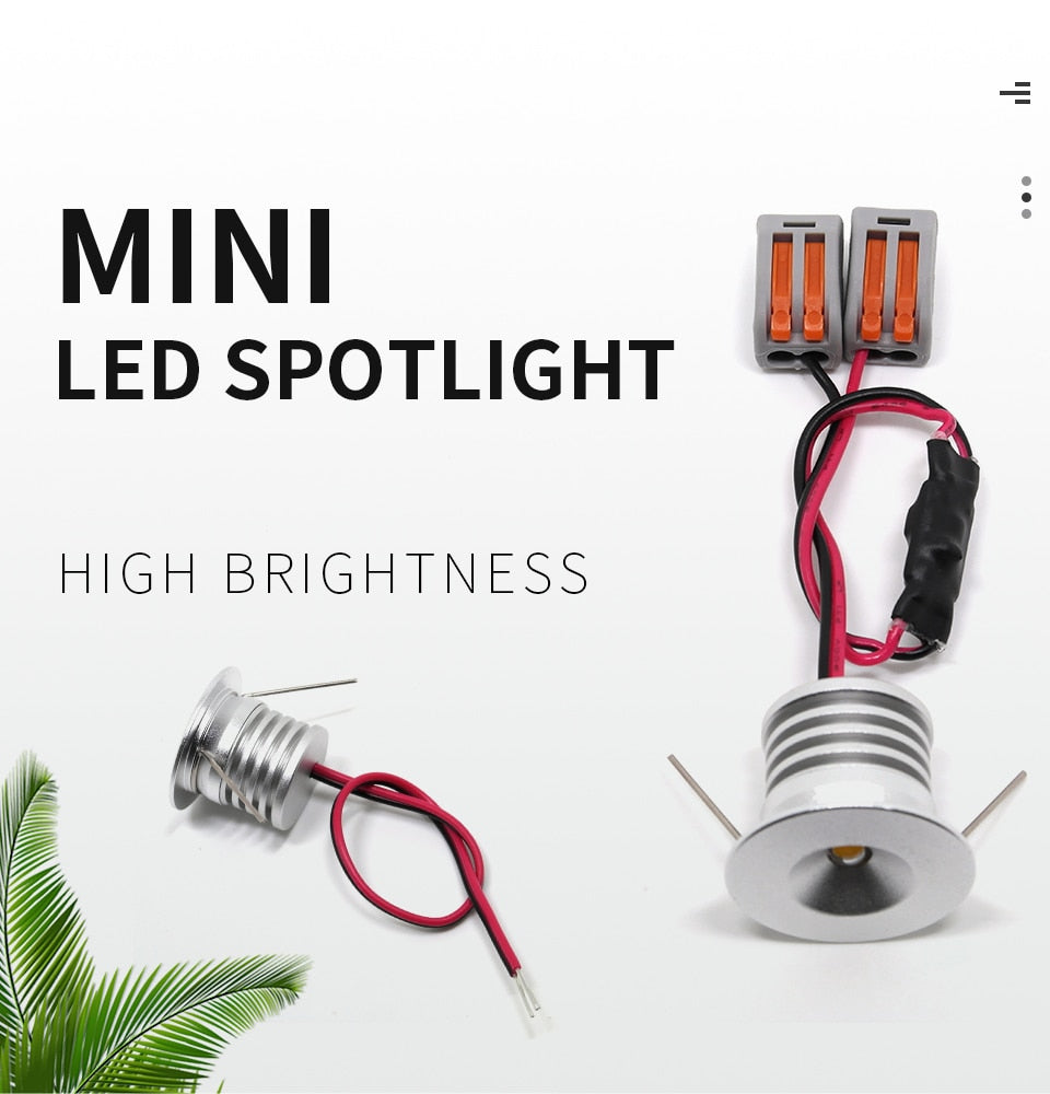 etrnLED Ceiling Spots 12V 24V Mini Lamp For Home Cabinet Display Closet Stairs Recessed Led Spotlights Color 2W 3W With Driver