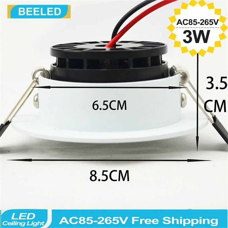 Recessed LED downlight Spot lights led lamp 3W 5W 7W white COB led dimmable dimmer led bulb lamps