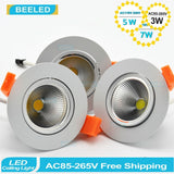 Recessed LED downlight Spot lights led lamp 3W 5W 7W white COB led dimmable dimmer led bulb lamps