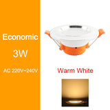 Downlight 3W 5W 9W 12W 15W 18W led downlight Silver White Ultra Thin Aluminum AC110V 220V 240V Round Recessed LED Spot Lighting