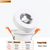 COB Ceiling Recessed Downlight 360 degree Rotatable Dimmable Slim 90 degree Foldable LED Spot Light Indoor lighting
